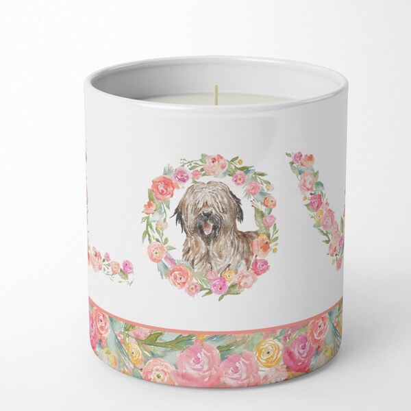 Carolines Treasures 3.75 x 3.25 in. Unisex Briard No.7 Love 10 oz Decorative Soy Candle WDK4351CDL - main